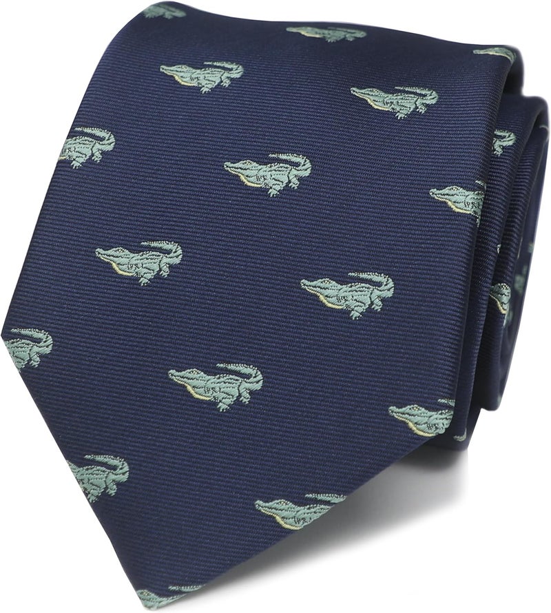 MENDEPOT Animal Pattern Necktie With Gift Box Sea Animal Pattern Tie Father's Day Birthday Gift Tie - Image 1